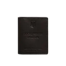 Шкіряна обкладинка для посвідчення офіцера ДПСУ (три кишені) темно-коричнева - мініатюра 9