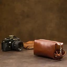 Чоловіча шкіряна косметичка GRANDE PELLE 15х10х7 см acs0018594 - мініатюра 6