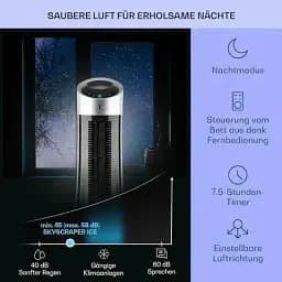 Мобільний кондиціонер-вентилятор Klarstein Skyscraper Ice 4-в-1 (10035835) без пульта - мініатюра 2