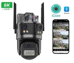 Вулична WiFi IPкамера Besder XM77  9Мп  3 об'єктиви Zoom 8-кратний  IcSee