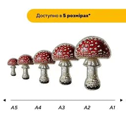 Дерев'яний фігурний пазл Мухомор, А3, Дерев'яна коробка 200 елементів - мініатюра 2