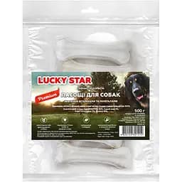 Лакомства для собак Lucky Star Прессованная кость из беленой сыромятной кожи 500 г