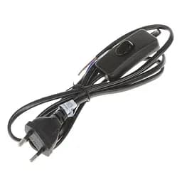 Шнур з прямокутним вимикачем Brille P-1S black 1.8 m