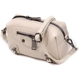 Компактная женская сумка Vintage с декором из натуральной кожи 17х11х8 см sum0027589