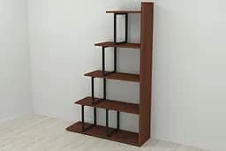 Етажерка Ferrum-decor Стелла 1600x1020x300 Чорний метал ДСП Венге Магія (FRD-105486)