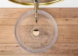 Умивальник Rea Ise 40x40 transparent (cristal) (REA-U5070), Глянцева - мініатюра 5