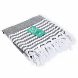 Рушник пештемаль Lovely Svi бавовняний для ванної, басейну, пляжа, хамам, spa, саун - XХL 100x180 см Grey Stripes (5032025)