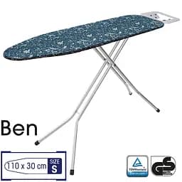 Дошка для прасування Casa Si Ben 110x30 Silver with White/Blue Plants (CS98090G323), Сріблястий - мініатюра 2