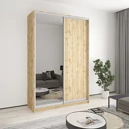 Шкаф-купе двухдверный MebelStar Стандарт AL ДСП/Зеркало 160x45x240 см Дуб тахо (MBS-3723)