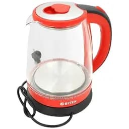 Электрочайник дисковый с подсветкой BITEK BT-3110 1.8 л 2400Вт Красный
