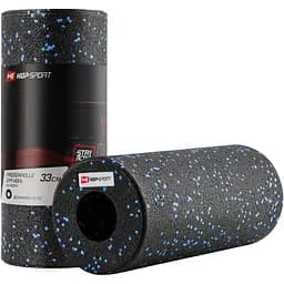 Роллер массажер Hop-Sport HS-P033YG валик ролик гладкий EPP 33 см черно-синий