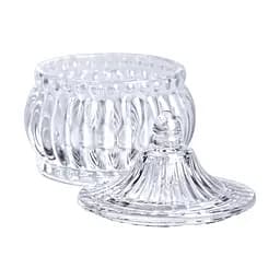 Цукорниця скляна Glass Jay з кришкою у східному стилі, strips Yiwu HP-YH-2 - мініатюра 3