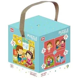 Набір пазлів 4 в 1 DoDo Toys Мій День 22х22 см (300130)