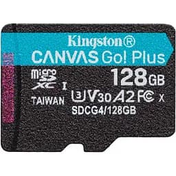 Карта пам'яті Kingston microSDXC Canvas Go! Plus 128GB Class 10 UHS-I U3 V30 A2 SDCG4/128GBSP [141532]