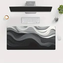 Килимок для миші та клавіатури " Black Waves" 80×30 см , Чорний