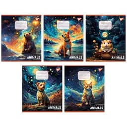 Набор тетрадей Yes Dreamer animals А5 в клетку 36 листов 15 шт. (767061)