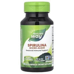 Спіруліна Nature's Way Spirulina Micro-Algae, 100 вегакапсул