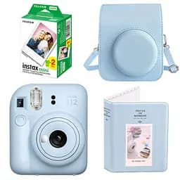 Набір камера Fujifilm Instax Mini 12, Фотопапір 20шт, Чохол, Фотоальбом 64 фото Блакитний