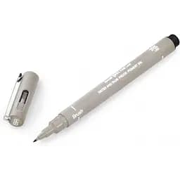 Лайнер-пензель Uni Pin Brush Fine Line світло-сірий 2 мм (PINBR-200(S) LIGHT GREY) - мініатюра 3