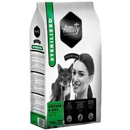 Сухой корм для кошек Amity Sterilized Chicken с курицей 600 г 