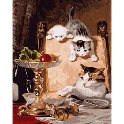 Картина по номерам Ideyka Любители сыра ©Генриетта Роннер-Книп KHO4329 40x50 см