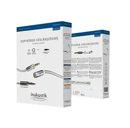 Аудіокабель 3,5 мм Mini Jack male - 6,3 мм Jack female Inakustik Premium II Extension Klinke 3 м - мініатюра 3