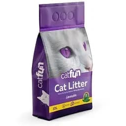 Наполнитель бентонитовый Catfun для кошачьих туалетов с ароматом лаванды 10 л