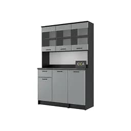 Буфет кухонний Idea К-92.2 Чорний / Асфальт