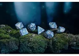 Набір кубиків Elvish Cobalt & Silver Dice Set , 7 шт. (SELV10) - мініатюра 4