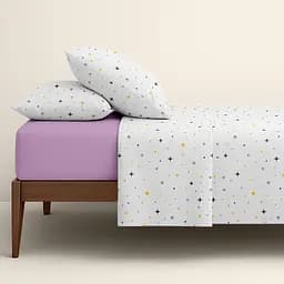 Комплект постільної білизни Cosas Midnight stars CS5 Сімейний сірий (MidnightStars_El180x30-46Camellia_160x2) - мініатюра 2