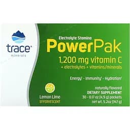 Електроліти Trace Minerals Electrolyte Stamina PowerPak зі смаком лимон-лайм 30 пакетиків