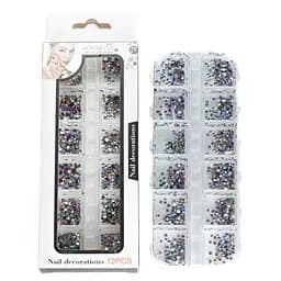 Набор страз для маникюра Aoyasiyue Nail Decoration ассорти 12 шт. №5 Цветные мелкие