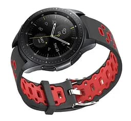 Спортивний ремінець Primo Perfor Classic для годинника Samsung Galaxy Watch 42 мм (SM-R810) Black Red - мініатюра 2