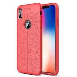 Чохол-накладка iPaky TPU Litchi Stria Series Case Apple iPhone XS Max Red