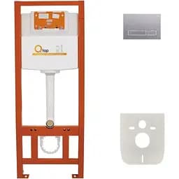 Набір інсталяцій 4 в 1 Q-tap Nest ST з лінійною панеллю смыва QT0133M425M08382SAT