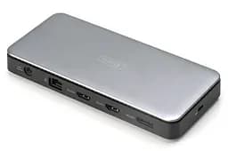 Digitus Док-станція USB-C > 2xHDMI/DP/2xUSB-A/USB-C/SD/MicroSD/RJ54/DC/Audio - мініатюра 2