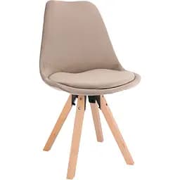 Стілець Jumi Saida у скандинавському стилі з дерев'яними ніжками бежевий