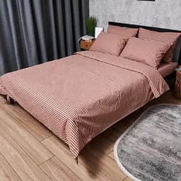 Комплект постільної білизни Moon&Star Бязь Gold Люкс Autumn Stripes двоспальний 175х210 наволочки 4х50х70