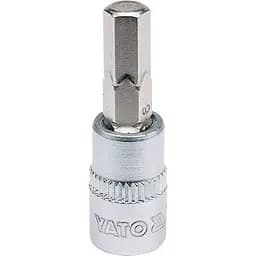 Головка торцевая Yato квадрат 1/4" HEX M6 L=37 мм (YT-04373)