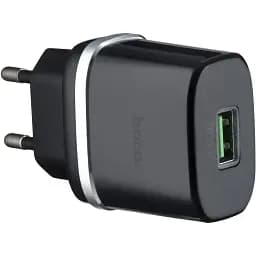 Сетевое зарядное устройство Hoco C12Q Smart QC3.0 charger (EU) Черный