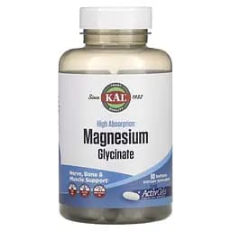 Магній гліцинат KAL Magnesium Glycinate 315 mg, 90 таблеток для підтримки м'язів, кісток та нервової системи