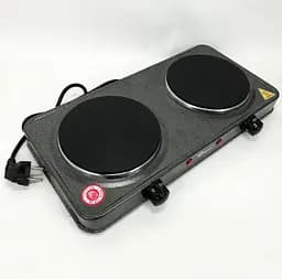 Электроплита Domotec MS-5822 — дисковая настольная плита на 2 конфорки, 2000 Вт