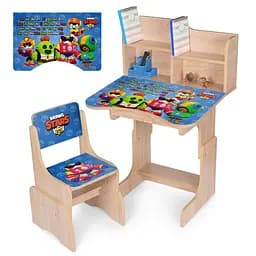 Детская Парта N 2071-12-3 Дерево, со стульчиком