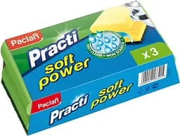 Губка кухонная Paclan Practi Soft Power, 3 шт.