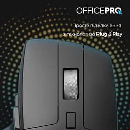 Миша OfficePro Silent Click Ergonomic Wireless Black (M395B) - мініатюра 11