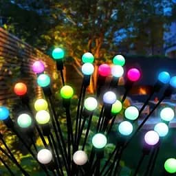 Світильники FireFly садові на сонячних батареях 10LED 70 см RGB 2 шт
