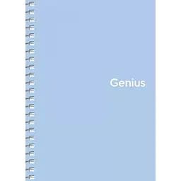Блокнот для записей Genius, А6, в клеточку, спираль, 80 л., голубой (A6-080-6805K)