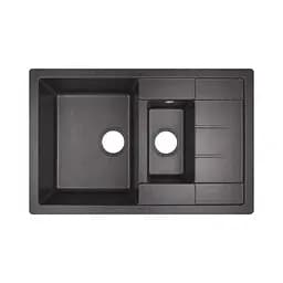 Кухонна мийка Lidz 780x495/200 BLA-03 (LIDZBLA03780495200), Чорний