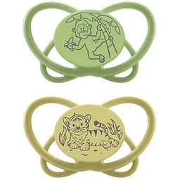 Пустушка Nip Мій метелик Зелена серія 0-6 міс. зелена 2 шт. (38752-51)