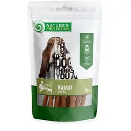Лакомство для дрессировки собак с кроликом, Nature's Protection Snacks For Dogs, Rabbit sticks 75г